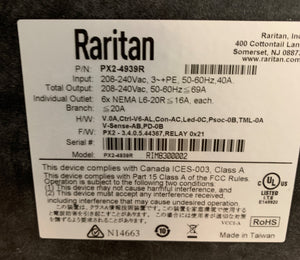 *NEW* Raritan PX2-4939R Power Distribution Unit